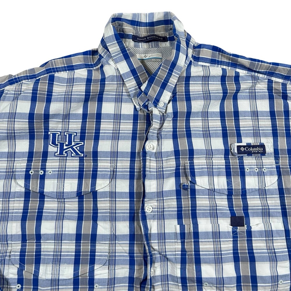 Columbia PFG Men's Super Bonehead Shirt Kentucky Wildcats XXL Omni-Shade - Picture 2 of 13